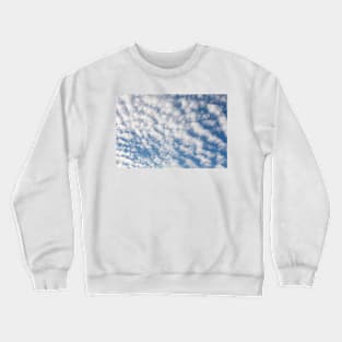 Cirrocumulus clouds against blue sky Crewneck Sweatshirt